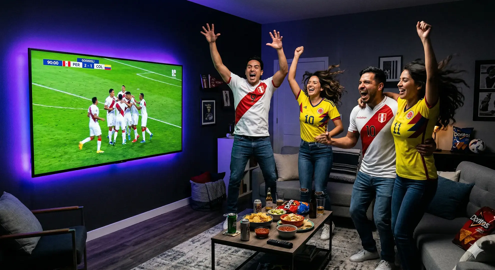 Usuarios viendo deportes y entretenimiento en Flujo TV desde una experiencia IPTV multidispositivo